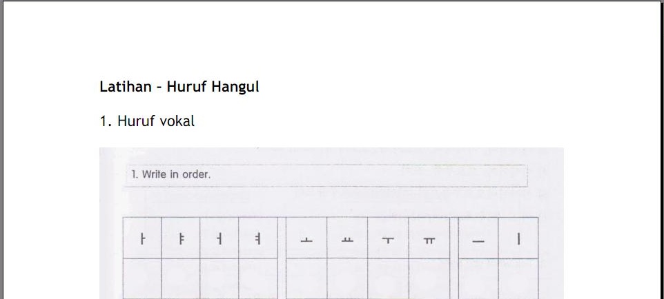 Kosakata Hangul Pdf